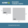 Тент туристический KLYMIT ROAMER THROW TARP LARGE серый 09RMGY01D